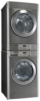 LG GIANT WM10 - gewerbliche Waschmaschine und Ablufttrockner als TURM - LP - 10kg